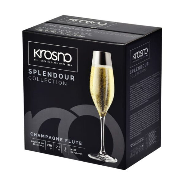 Kieliszki do szampana Krosno Splendour 210 ml - obrazek 5